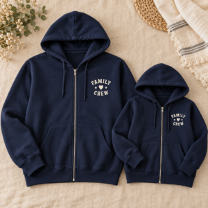 Family Crew Zip Hoodie Set